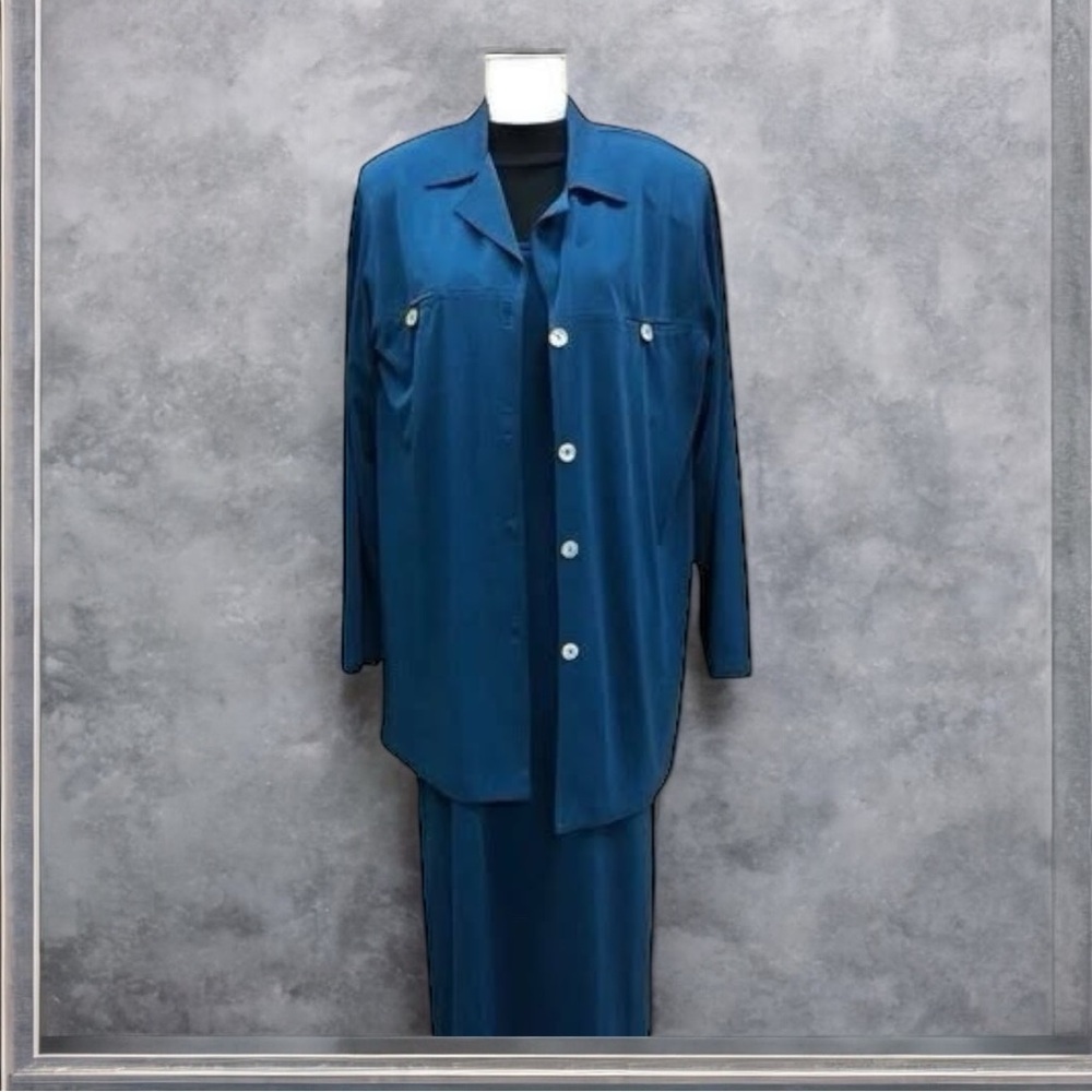 Women's Size 16 POSITIVE INFLUENCE Blue 2-Piece Dress Set